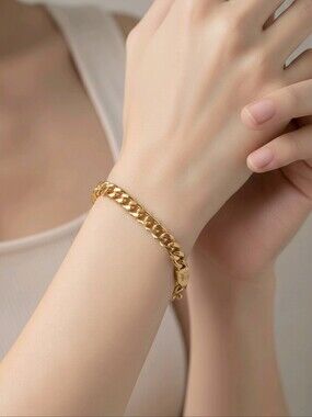 14K Gold Plated Cuban Link Bracelet